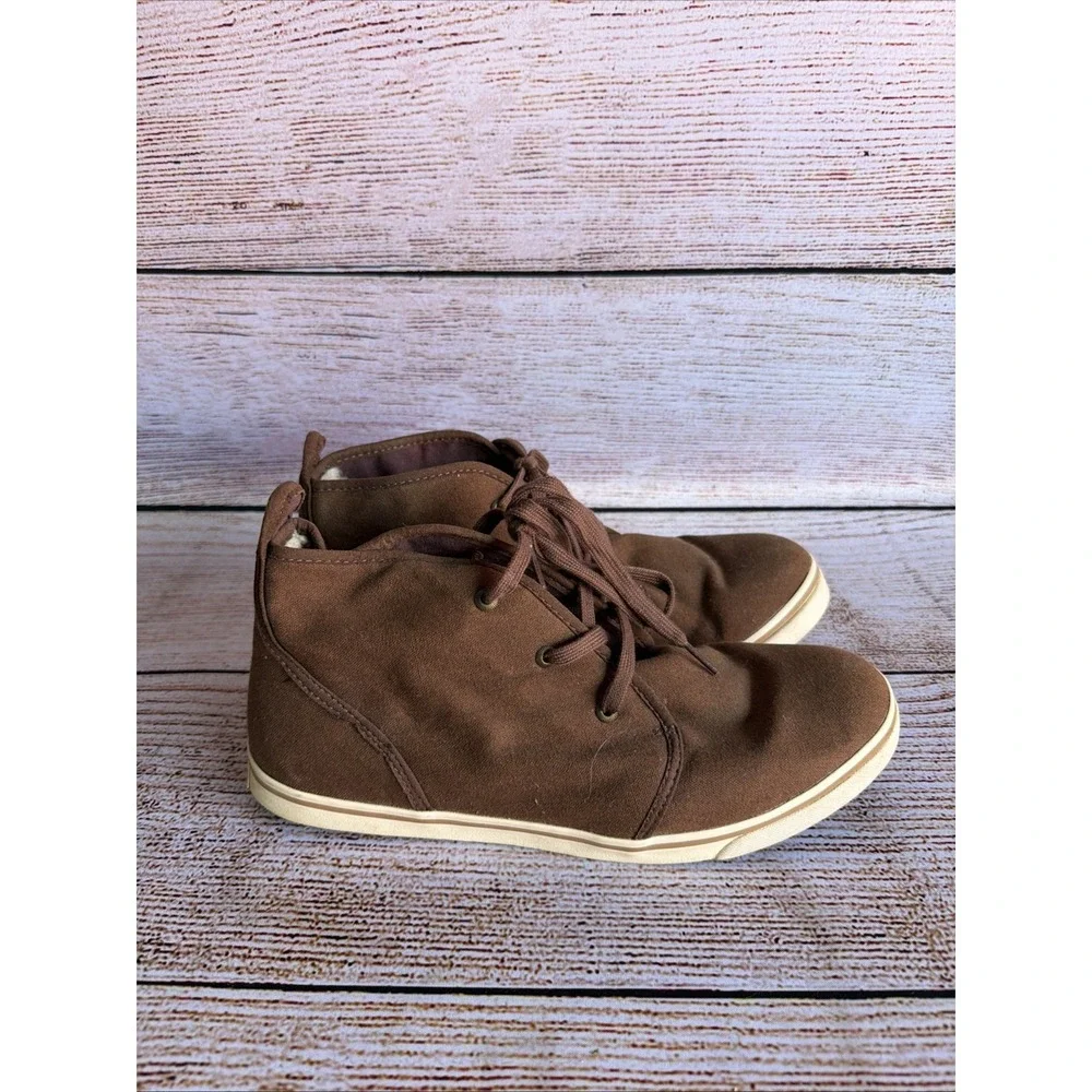 Ugg Australia Mens Brown Canvas Ankle Boots Size 11 Used Chukka Shoes